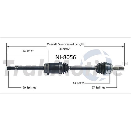 Surtrack Axle Cv Axle Shaft, Ni-8056 NI-8056